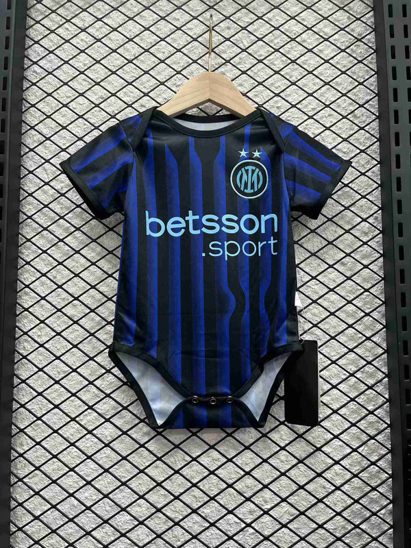 Body Bebê Infantil Inter de Milão Home 25/26 Nike Unissex - Azul e Preto