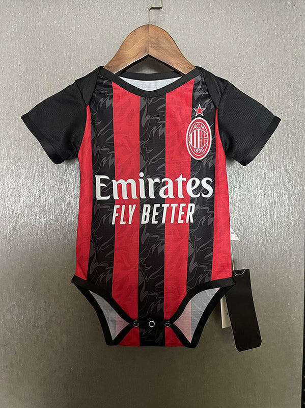 Body Bebê Infantil Milan Home 25/26 Unissex - Preto e Vermelho