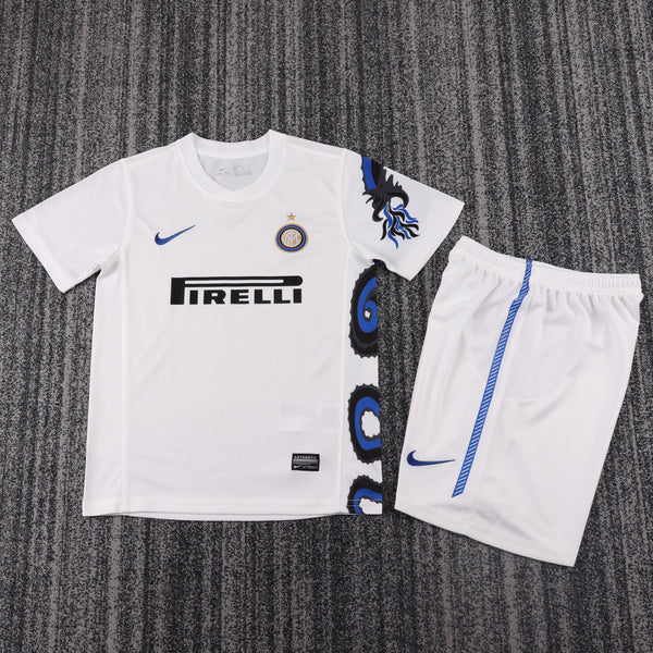 Kit Infantil Inter de Milão Home Away 2010 Camisa + Shorts Nike Unissex - Branca