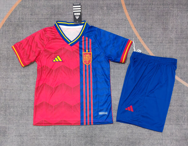 Kit Infantil Espanha Edição Especial 25/26 Adidas Unissex -  Vermelho e Azul