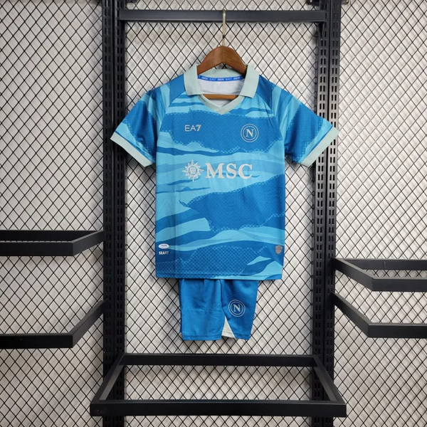 Kit Infantil Napoli Edição Especial 25/26 Unissex EA7 - Azul