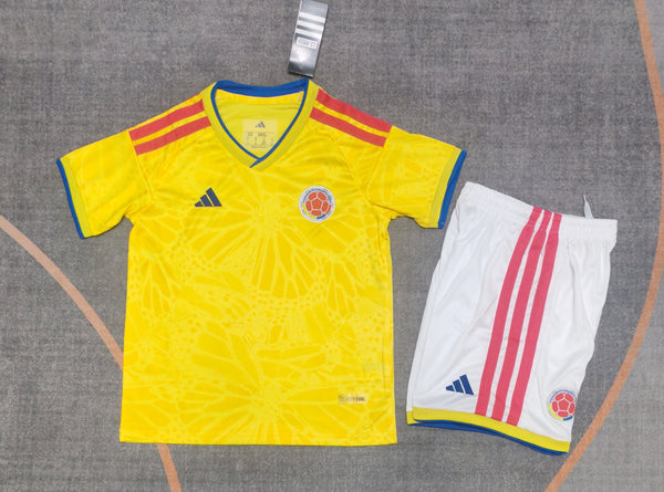Kit Infantil Colômbia Home 25/26 Adidas Masculina - Amarela