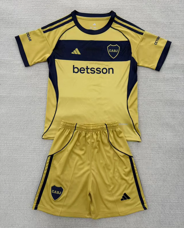 Kit Infantil Boca JRS Away 25/26 Adidas Unissex - Dourado