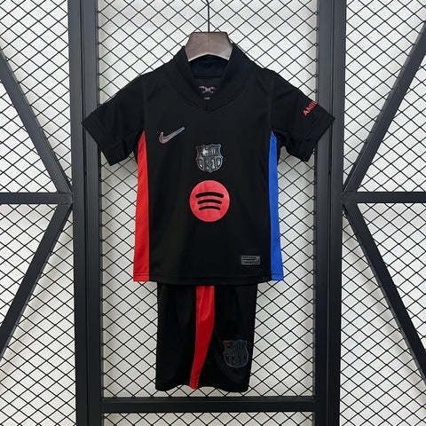 Kit Infantil Barcelona Away 24/25 Nike Unissex - Preto