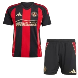 Kit Infantil Atlanta United Home 25/26 Unissex Adidas - Preto e Vermelho