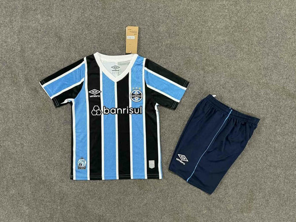 Kit Infantil Grêmio Home 24/25 Umbro Unissex - Azul, Preto e Branco