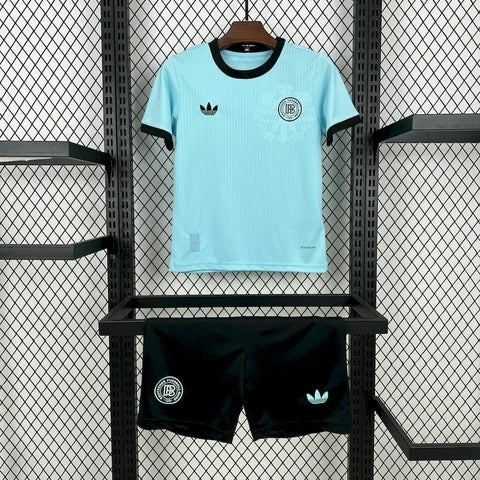 Kit Infantil Alemanha Goleiro 25/26 Adidas Masculina - Azul Claro